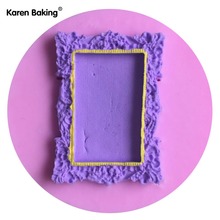 Picture Frame Shape Silicone Mold Fondant Cake Decorating Tools Novelty Item Soap Candle Moulds -C572 2024 - buy cheap