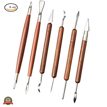 6Pcs Clay Sculpting Tools Wooden Handle Double-Sided Set for Pottery Sculpture Pottery Tools Sculpting Carving Tool Set 2024 - buy cheap