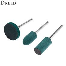 DRELD 3Pcs/set Rubber Grinding Head Polishing Buffing Wheel for Electric Mini Grinder Dremel Rotary Tools Cylinder+Bullet+T Type 2024 - buy cheap