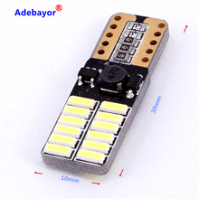 10XCar авто светодиодный T10 194 W5W Canbus 24 SMD 4014 светодиодный светильник, лампа без ошибок, светодиодный светильник для автостайлинга, автомобильные лампы univera 12 В 2024 - купить недорого