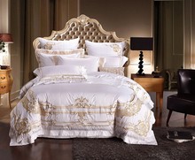 Королевский Комплект постельного белья с вышивкой из шелковистого хлопка, 100 2024 - купить недорого