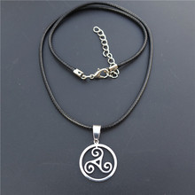 Teen Wolf Triskele Necklace Triskelion Allison Argent Pendant Stainless Steel and Cord Necklace 2024 - buy cheap