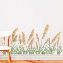 45*95CM Bulrush PVC Wall Sticker DIY Flower Creative Living Room Bedroom Home Decor Poster 3D Wallpaper 2024 - buy cheap