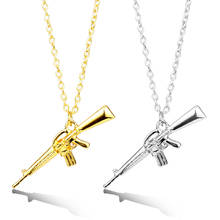 dongsheng Men Jewelry Fashion Gun Pendant Necklace Women Male Chain Gift Hip Hop Gold Color Alloy Military Chain Necklace 2024 - buy cheap