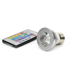 1PCS  RGB Umbrella Bulb  Ampoule Lampe 16 couleurs LED 3W RGB 100-240V E27/E26 RGB Remote-Controlled 2024 - buy cheap