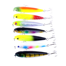 50pcs 80mm Fishing Lure Crankbaits Pencil Bass Hooks 8CM 8.6G 6#HOOKS plastic hard bait Top water Freshwater lures 2024 - buy cheap