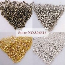 3MM 1200Pcs Crimp End Beads Jewelry Findings Connector Components Jewelry Accessories 2024 - купить недорого