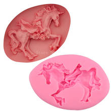 Animal Carousel Horse Shape Fondant Soap 3D Cake Silicone Mold Cupcake Jelly Candy Chocolate Decoration Baking Tool FQ3019 2024 - buy cheap