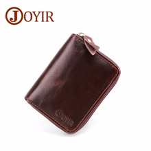 JOYIR Genuine Leather Card Wallet For Men Women Business Card Holder Wallet Bank Credit Card Case ID Holders RFID Porte Carte 2024 - buy cheap