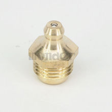 10pcs 1/4" BSPP male Straight Brass Grease Zerk Nipple Fitting For grease gun 2024 - buy cheap