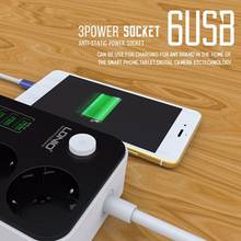 3 Outlets 6 USB Ports USB Electronic Power Strip Smart Home Socket Surge Protector Fast Charging Home Extension Patch Board EU 2024 - buy cheap