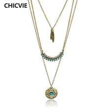 CHICVIE Long Bohemian Gold color Bead Necklaces & Pendants For Women Boho Vintage Statement Colar Ethnic Alloy Jewelry SNE150881 2024 - buy cheap