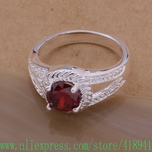 Посеребренное кольцо, посеребренные модные ювелирные изделия, замечательный двухотжимный красный камень/eazamsga bcбайтиа AR127 2024 - купить недорого