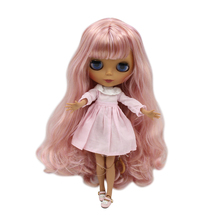 ICY DBS Blyth doll with black skin joint body and matte face long pink mixed hair BL2240/7008 2024 - buy cheap