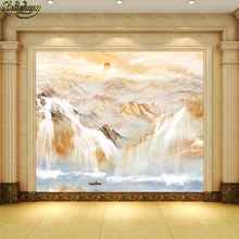 beibehang custom marble waterfall Wallpaper 3d photo Mural Wall Painting Sofa Living Room Bedroom living room decoration garten 2024 - buy cheap