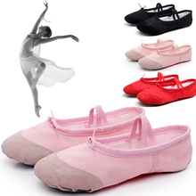 Canvas ballet flats Soft Balleria Dance Shoes For Women Split Cow Leather Outsoles Latin Yoga Dance sport Shoes Girls Toe 2018 2024 - buy cheap