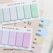 6 Colors Set Cute Novelty Sticky Notes Memo Pad Index Sticker Bookmark Page Flag Sticker School Office Stationery Supplies 2024 - buy cheap
