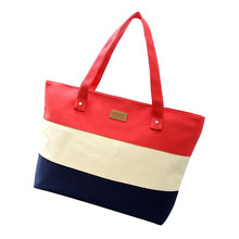 #5001 DROPSHIPPING Fashion Women Girls Shopping Bag Striped Canvas Handbags Shoulder Messenger Bags High Quality Hot sale Online 2024 - buy cheap