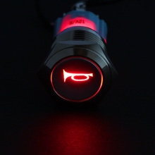 Luz LED de encendido momentáneo, botón de bocina, interruptor de Metal, pestillo de coche, altavoz, bocina, 16mm, 5/8 ", 12V 2024 - compra barato