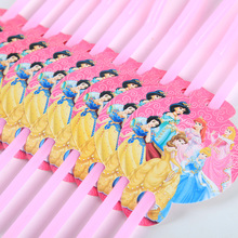 10pcs/lot Princess Straws Tube Kids Girls Birthday Party Decoration Disposable Drinking Straws Party Supplies 2024 - buy cheap