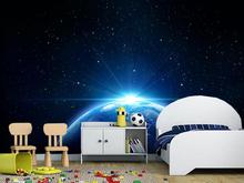 Custom papel parede infantil,Planets Rays of light Earth Space 3D murals for living room ceiling background decorative wallpaper 2024 - buy cheap