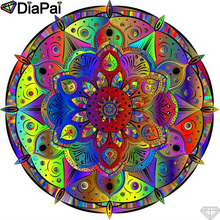 DiaPai-pintura de diamante 5D DIY "Mandala religioso", cuadrados o redondos de imitación bordado de diamantes, estilo punto de cruz 3D, decoración, A20262, 100% 2024 - compra barato