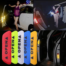 4Pcs/Set Car OPEN Reflective Tape Warning Mark Reflective Car Door Stickers For Peugeot 308 408 508 RCZ 208 2008 Accessories 2024 - buy cheap