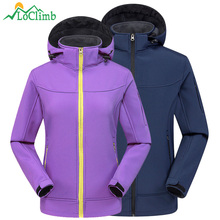 LoClimb Camping Hiking Jackets Men Women Outdoor Sports Fleece Coats Climbing Trekking Sports Softshell Waterproof Jacket AM346 2024 - buy cheap