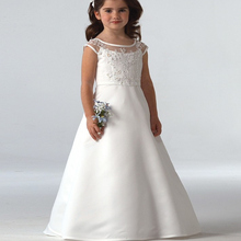Vestido floral para meninas, vestido de primeira comunhão com renda 2024 - compre barato