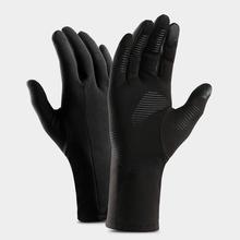 Зимние перчатки для спорта на открытом воздухе, приятные на ощупь, теплые сенсорный Экран Полный пальцами ветрозащитные Нескользящие флисовой подкладкой светильник велосипедные перчатки для мужчин и женщин 2024 - купить недорого