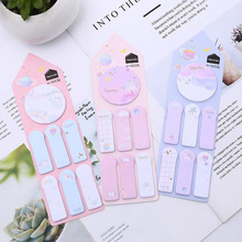 Cute Cosmic Unicorn 6+1 Memo Notes Sticker Color Multi-Function Scratch Pad Daily Plan Sticky Note Pack School Office Stationery 2024 - buy cheap
