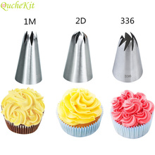 3PCS Large Icing Piping Nozzles Stainless Steel Cream Pastry Nozzles Cake Decorating Tools Baking Tools For Cupcakes 2024 - buy cheap