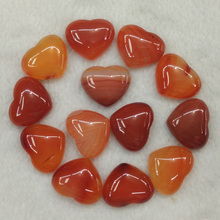 Wholesale 30pcs/lot  2016 top quality natural red Onyx heart shape cab cabochons beads for jewelry making 15x18mm free shipping 2024 - buy cheap