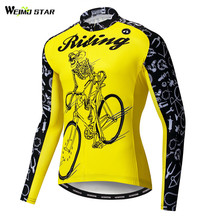 Weimostar-camiseta para ciclismo com caveira, manga longa, outono, mountain bike, secagem rápida, mtb, vestuário para ciclismo 2024 - compre barato