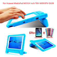 Children tablet  case For Huawei MediaPad M3 8.4 inch PC hand-held ShockProof EVA Silicon Case for TBV-W09 BTV-DL09 8.4" + Flim 2024 - buy cheap