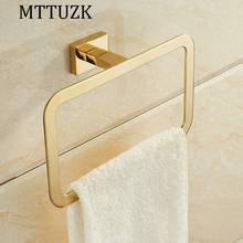 MTTUZK Золотое хромированное квадратное кольцо для полотенец из нержавеющей стали для ванной комнаты Аксессуары для полотенец аксессуары для ванной комнаты 2024 - купить недорого