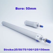 smc type pneumatic cylinder 50mm bore 25/50/75/100/125/150mm stroke CG1BN Rubber bumper / CG1BA air cushion round cylinder 2024 - buy cheap