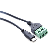 Тип C USB мужчина до 5 Pin разъем с щит терминала разъем Кабель-адаптер 2024 - купить недорого