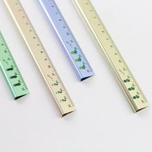 Pocket Cactus Trigone Aluminum Ruler Metal Ruler Measuring Straight Ruler Tool Promotional Gift Stationery 2024 - buy cheap