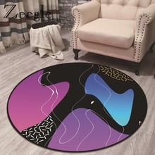 Zeegle-alfombra redonda para habitación de niños, alfombrilla con patrón moderno, para sala de estar y cocina 2024 - compra barato