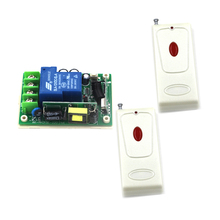AC 85 V-250 V 1 Canais Interruptor de Controle Remoto 30A Relé Jog/Auto-lock Saída 2 pcs 433 MHZ Transmissor SKU: 5476
