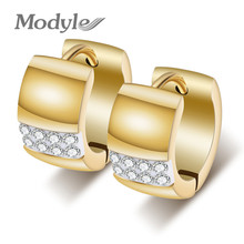 Modyle Gold Color Classic Design Gold Color AAA CZ Wedding Hoop Earrings for Women Fashion jewelry Design Gift Accessories 2024 - buy cheap