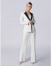 Peak Lapel-Conjunto de pantalón blanco para mujer, Blazer de un solo pecho con pantalones, traje de trabajo para mujer, traje hecho a medida 2024 - compra barato
