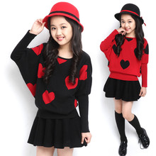 Autumn Winter Children Clothes Girls Sweater Kids O-Neck Knitted Sweater Fashionable Style Outerwear Pullovers Age 3-14T 2024 - buy cheap