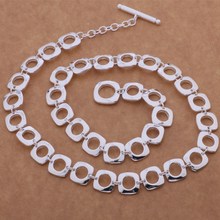 925 sterling silver Necklace, 925 silver fashion jewelry  Square circle /bgcajxja bruakjba AN632 2024 - buy cheap