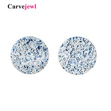 Carvejewl big stud earrings metal round uneven color rich coating stud earrings for women jewelry new Hyperbole romantic earring 2024 - buy cheap