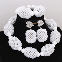 Dudo African Jewelry Set New Designs Beaded Big Balls Costume Choker Necklace Set For Nigerian Weddings Free Shipping Jewellery 2024 - buy cheap