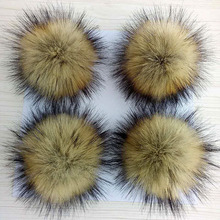 10 12 15cm False Hairball Hat Ball Pom Pom Handmade DIY Artificial Wool Ball Wholesale Cap Accessories PomPom With Buckle 2024 - buy cheap