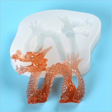Molde de resina decorativo diy, forma transparente de silicone para artesanato com desenhos animados em forma de dragão, moldes de resina epóxi para fazer joias 2024 - compre barato