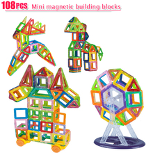 108PCS Mini Magnetic Designer Construction Toy Kids Educational Toys Plastic Creative Bricks Enlighten Magnetic Building Blocks 2024 - buy cheap